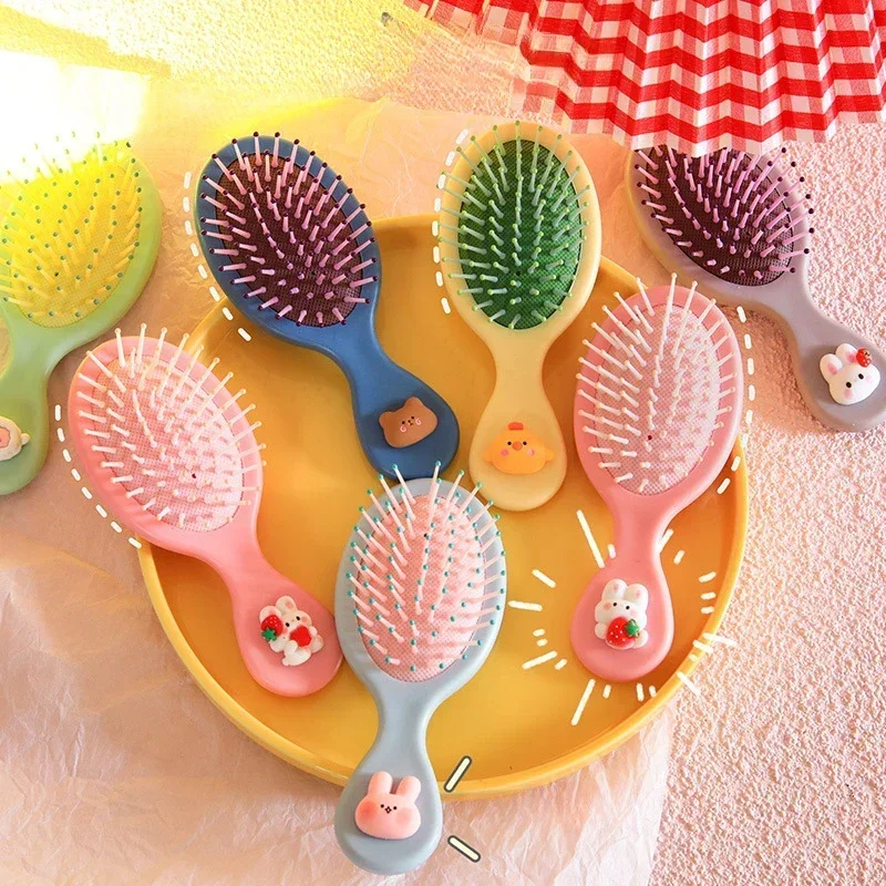 Cute Cartoon Small Hair Comb Children Air Cushion Comb Girl Portable Anti-static Head Massage Hairbrush Barber Salon Accessories