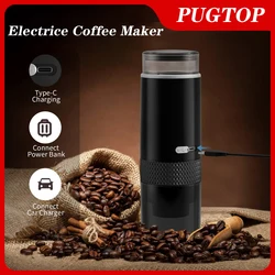 PUGTOP Electrice Coffee Maker Capsule Ground Coffee Brewer Portable Coffee Machine Fit Coffee Powder Coffee Capsule for Home Car