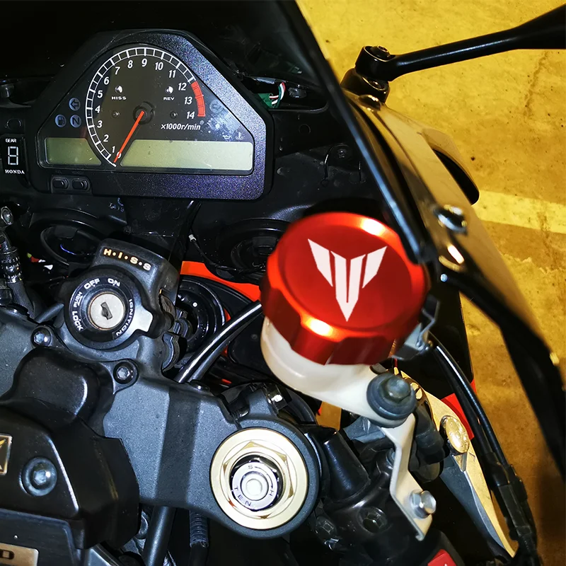 لياماها MT09 MT-09 SP 2025 2024 2023 2022 2021 اكسسوارات دراجة نارية الجبهة الخلفية سائل الفرامل خزان غطاء خزان جورب