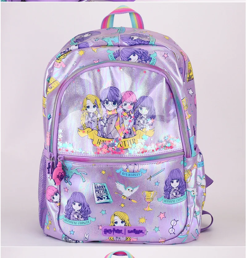 Australian Smiggle Cartoon Anime Purple Schoolbag Students Large-Capacity Backpack Kettle Super Light Shoulders Bag Girl Gift