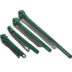 Llave de filtro de aceite tipo cadena métrica, herramienta de reparación automática de automóviles, llave de caja de motor, herramientas de extracción manual, filtración, 9/12/16 pulgadas