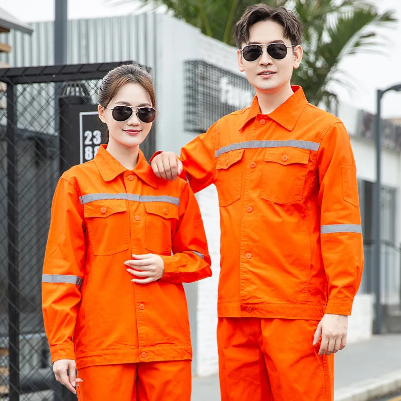 Coal Miner Worker Uniforms Underground Labor Protection Men's Cotton Cargo Workwear Reflective Pants Welder Suit Safety Coverall