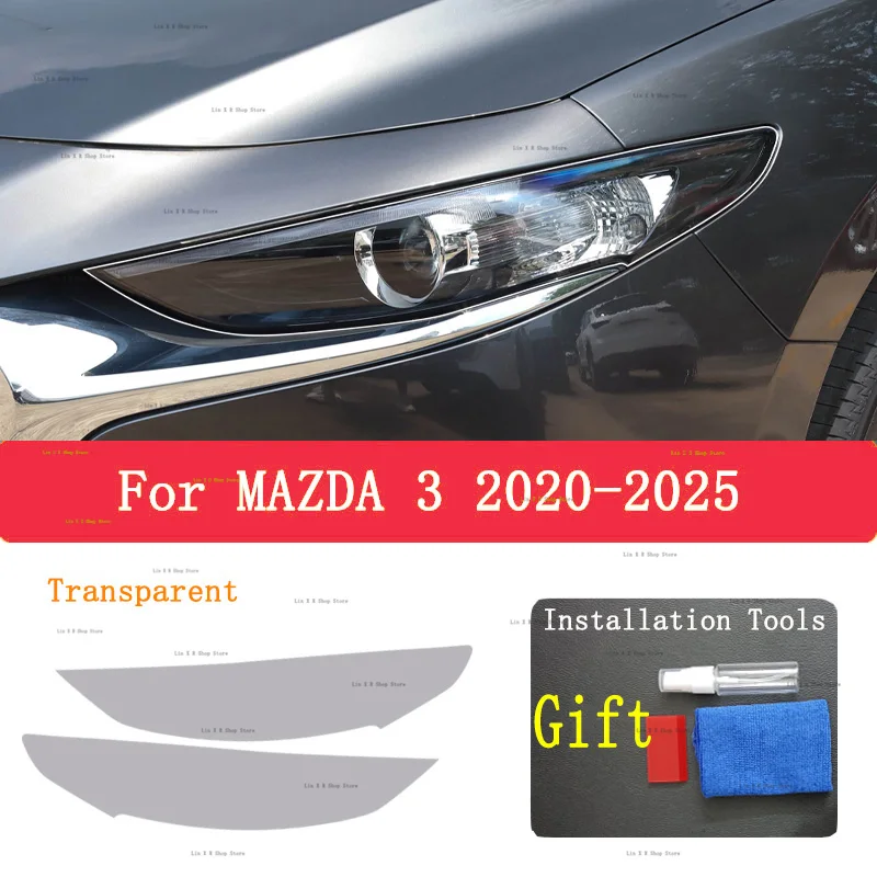 

Для Mazda 3 2020-2025 Equator Sport автомобильная внешняя фара против царапин передняя лампа прозрачная защитная пленка из ТПУ наклейка
