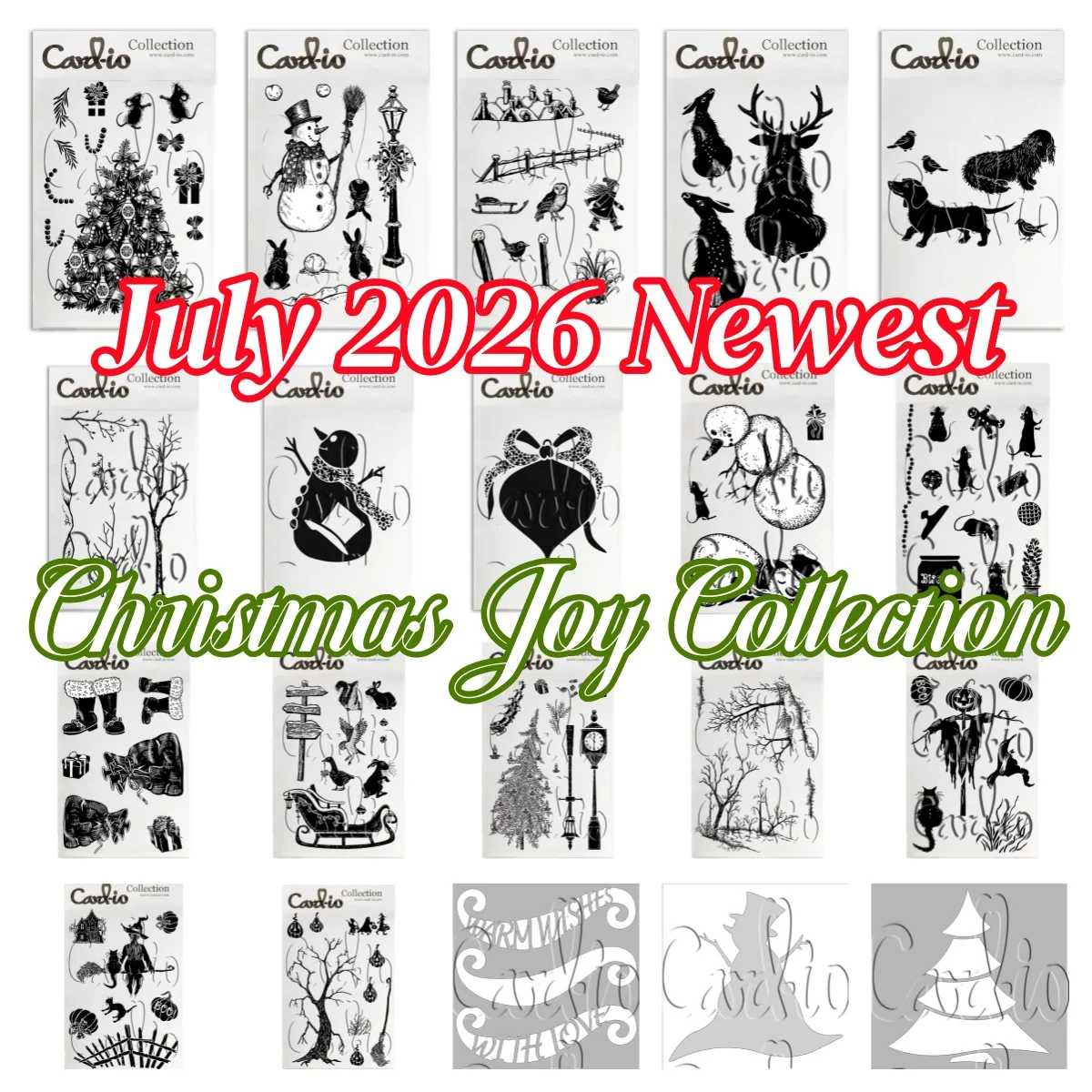 July 2026 Christmas Joy Collection Snow Clear Stamps Stencil for DIY Making Card Scrapbook Embossed Paper Stamps Supplies Newest