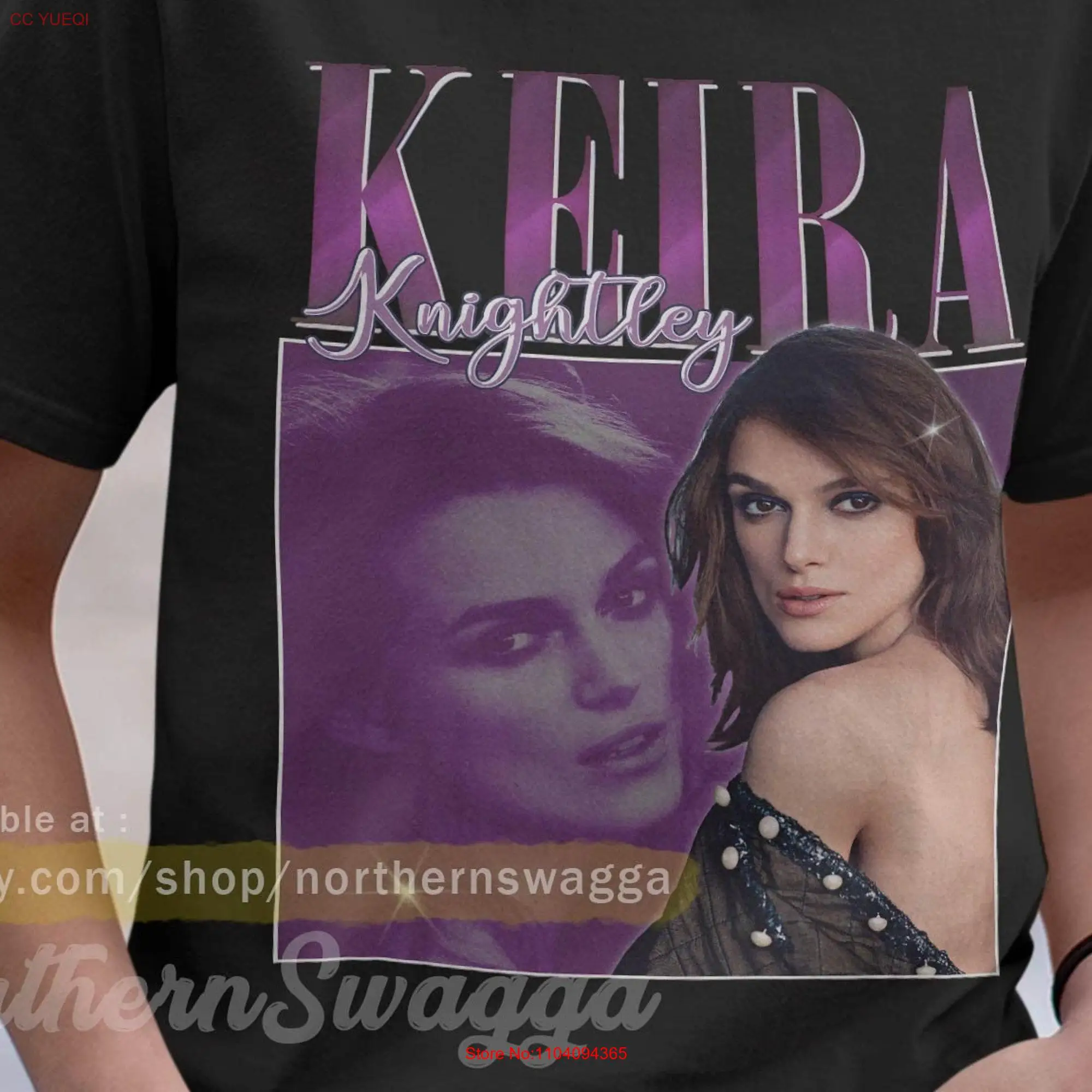 Keira knightley shirt cool fan art t 90s poster design retro style 180 tee long or short sleeves