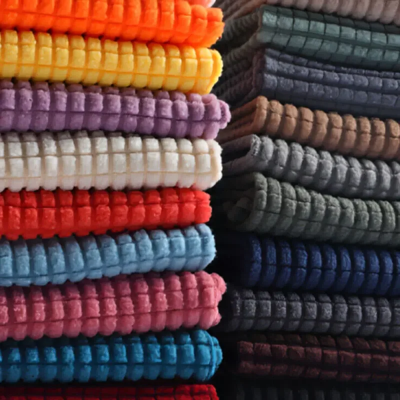 Polar Fleece Plaid DIY Fabric Thickened Elasticity By the Meter for Sofa Covers DIY Sewing Solid Color Plaid Winter Warm Textile