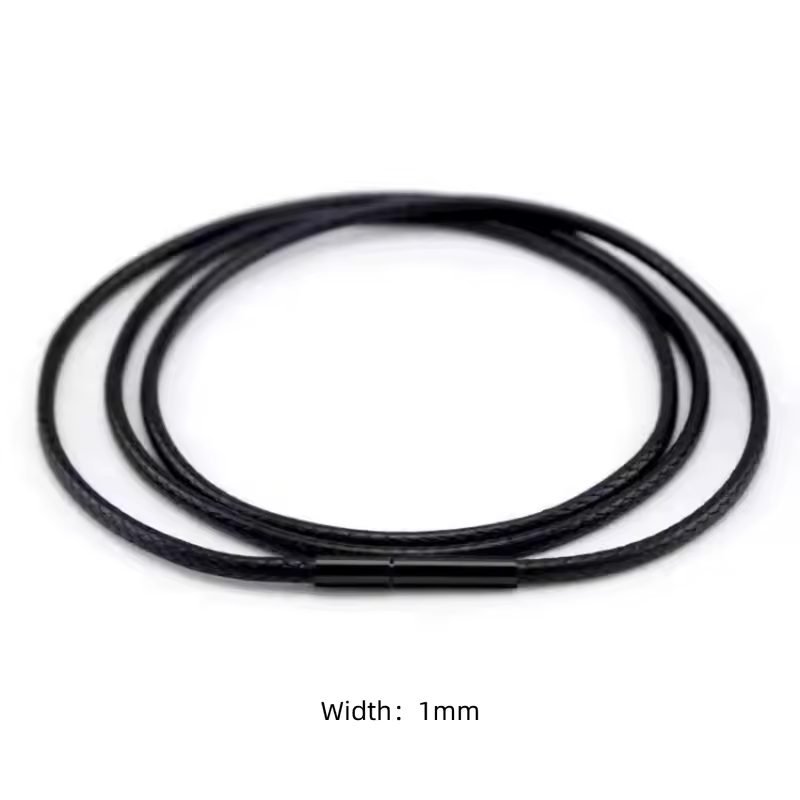 Black Genuine Leather Rope Necklace With Clasp Cord Chain Line String For DIY Pendant Jewelry Making Accessories Supplies Men - Image 24
