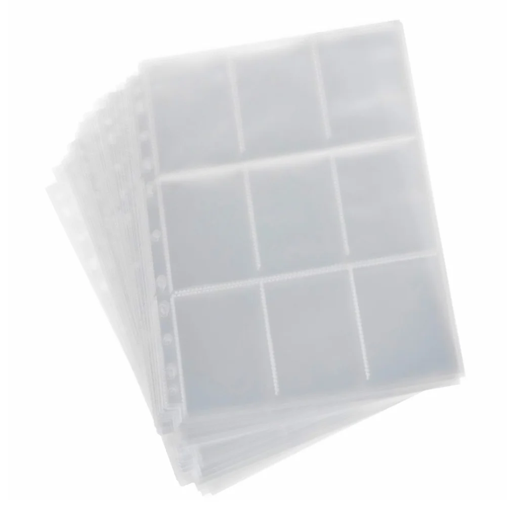 Binders for Cards Clear Collection Book Organizer Page Photo Album Refill Pages Protector