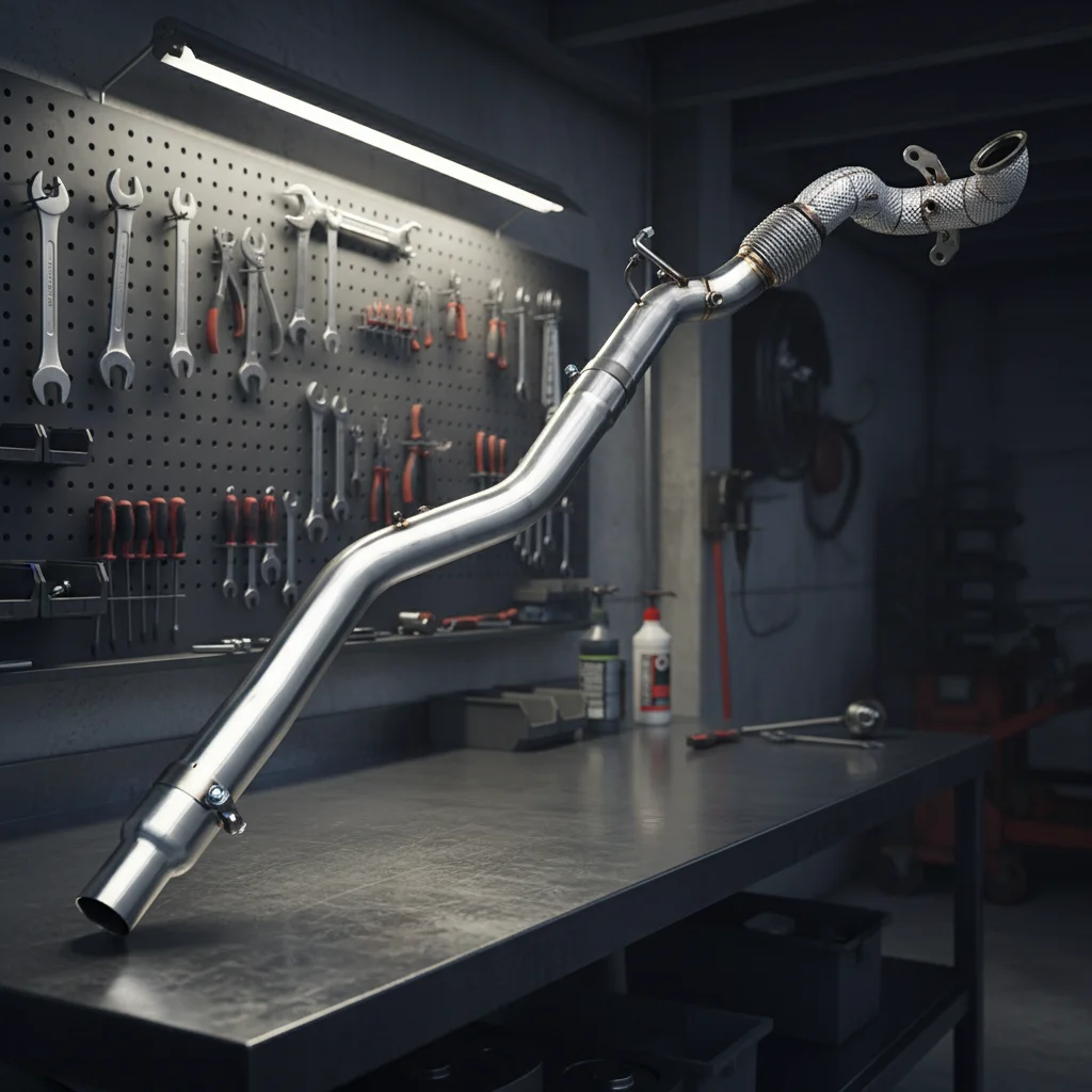 Custom Engine Turbos Downpipe For Audi Q3 2.0T 2019-2021 SUS304 Straight-through With OPF Exhaust Free System