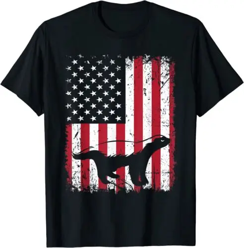 

Vintage Honey Badger American Flag Design Gift Idea T-Shirt S-5XL