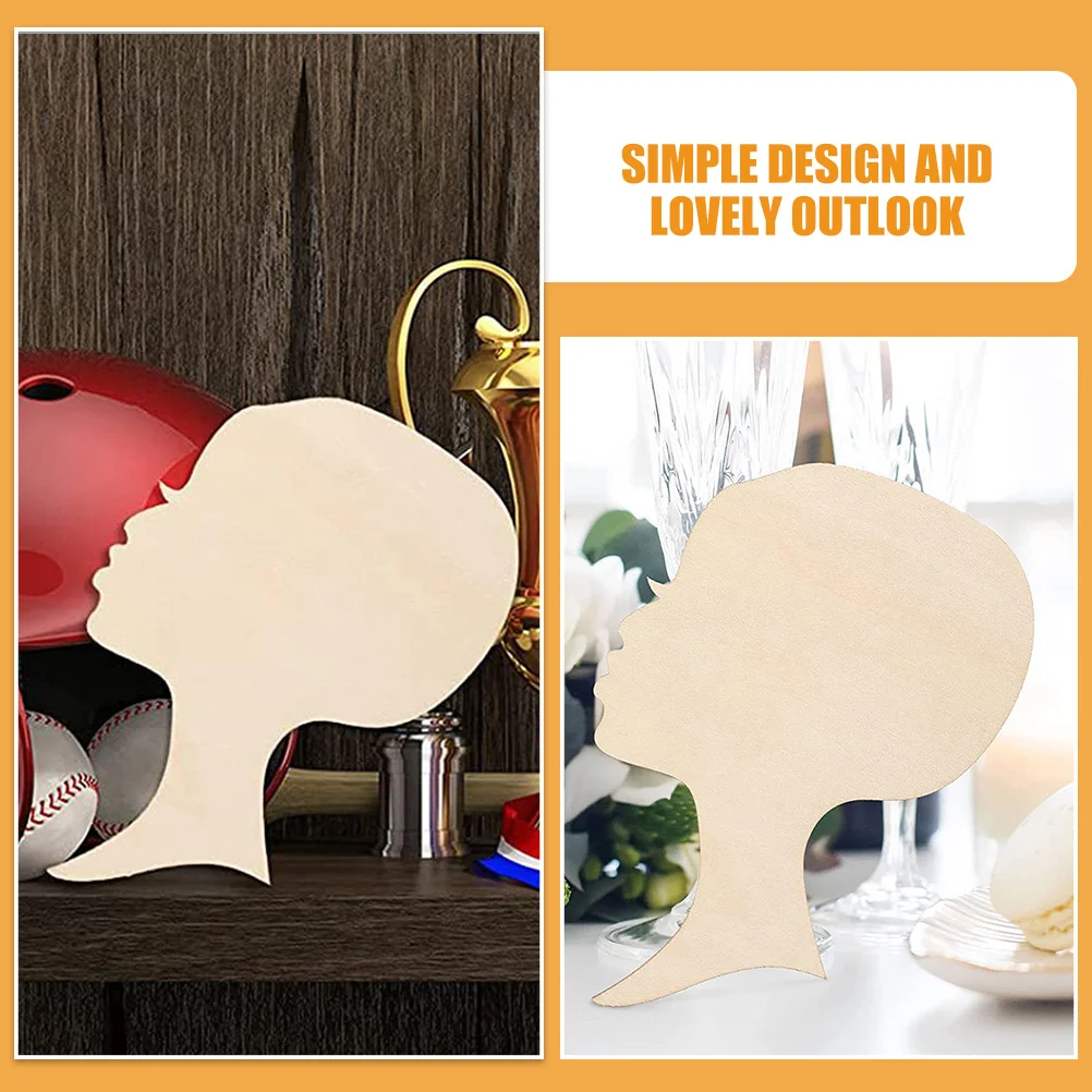 

15pcs Wooden African Woman Face Cutouts Blank Diy Craft Wood Slices For Painting Handicraft Decor Unfinished Wood Pieces
