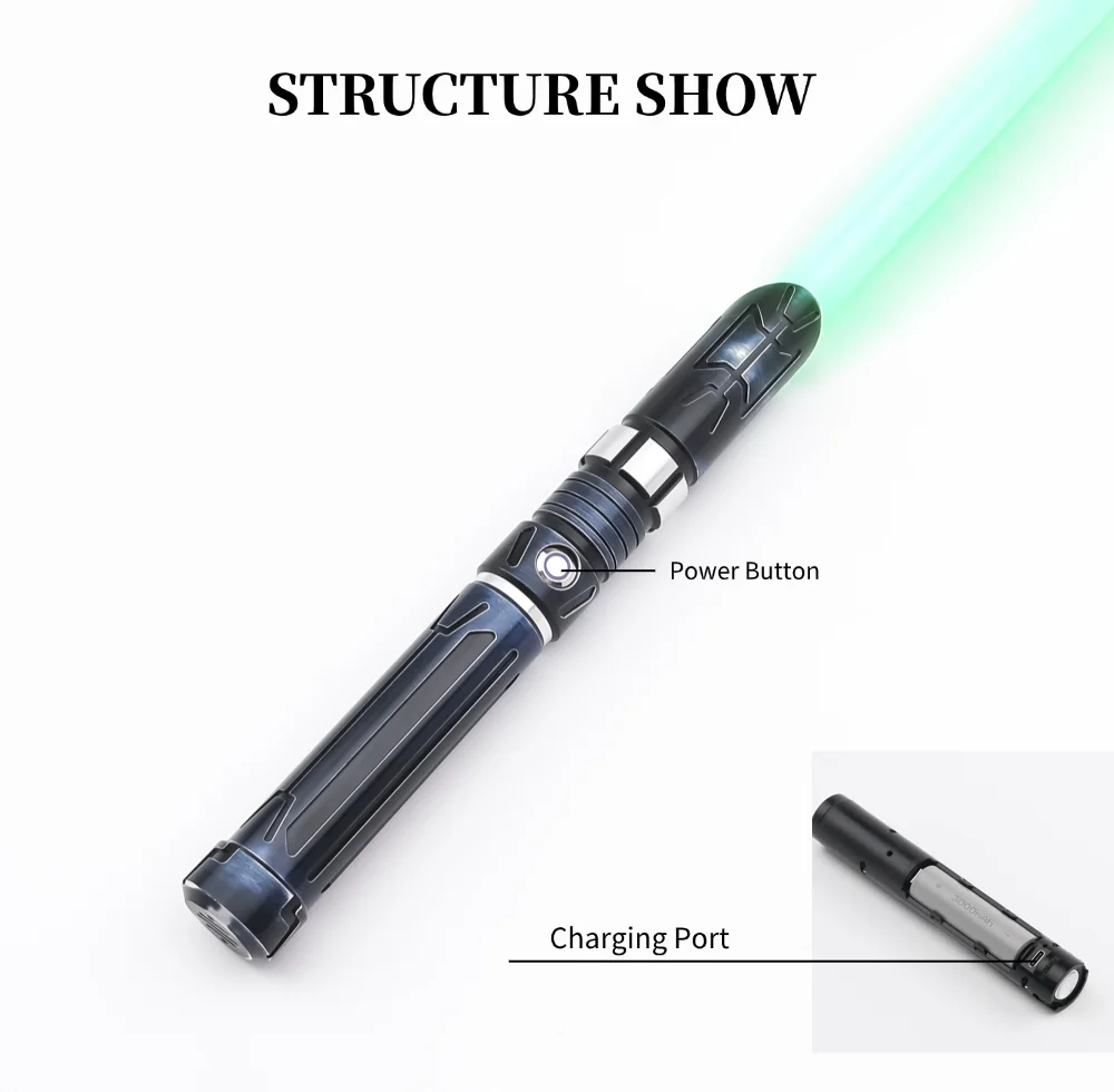 TXQSABER Heavy Dueling Smooth Swing Customized Pixel Lightsaber 1 inch Blade 12 Colors Cosplay Blaster Sword Kids Toys