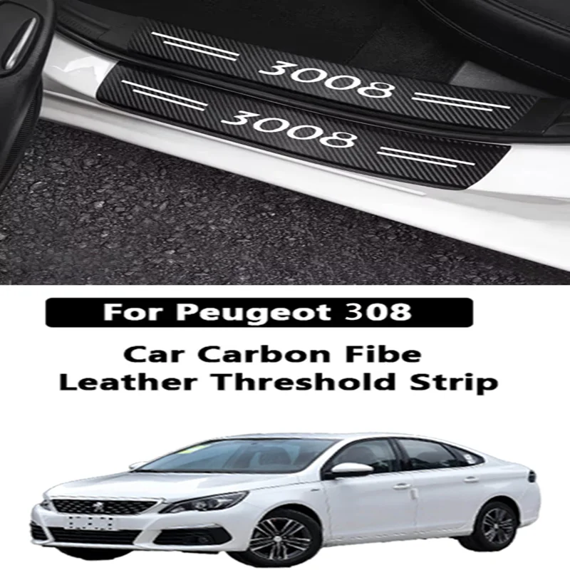 

Auto Threshold Guard SEAMETAL Car Stickers Door Edge Protector Anti Scratch Waterproof Tape For Peugeot 3008 Car Accessories