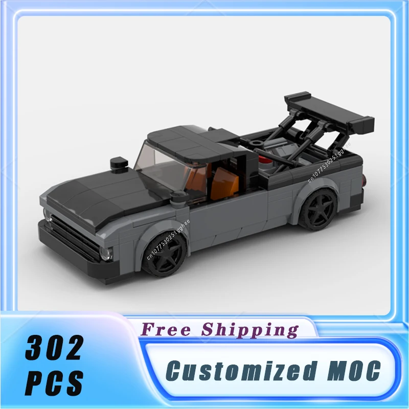 

Classical Speed Vehicle MOC 8 Stud Wide 1968 C10 Custom Building Blocks Assemble Model Sets Children's Toys Gifts