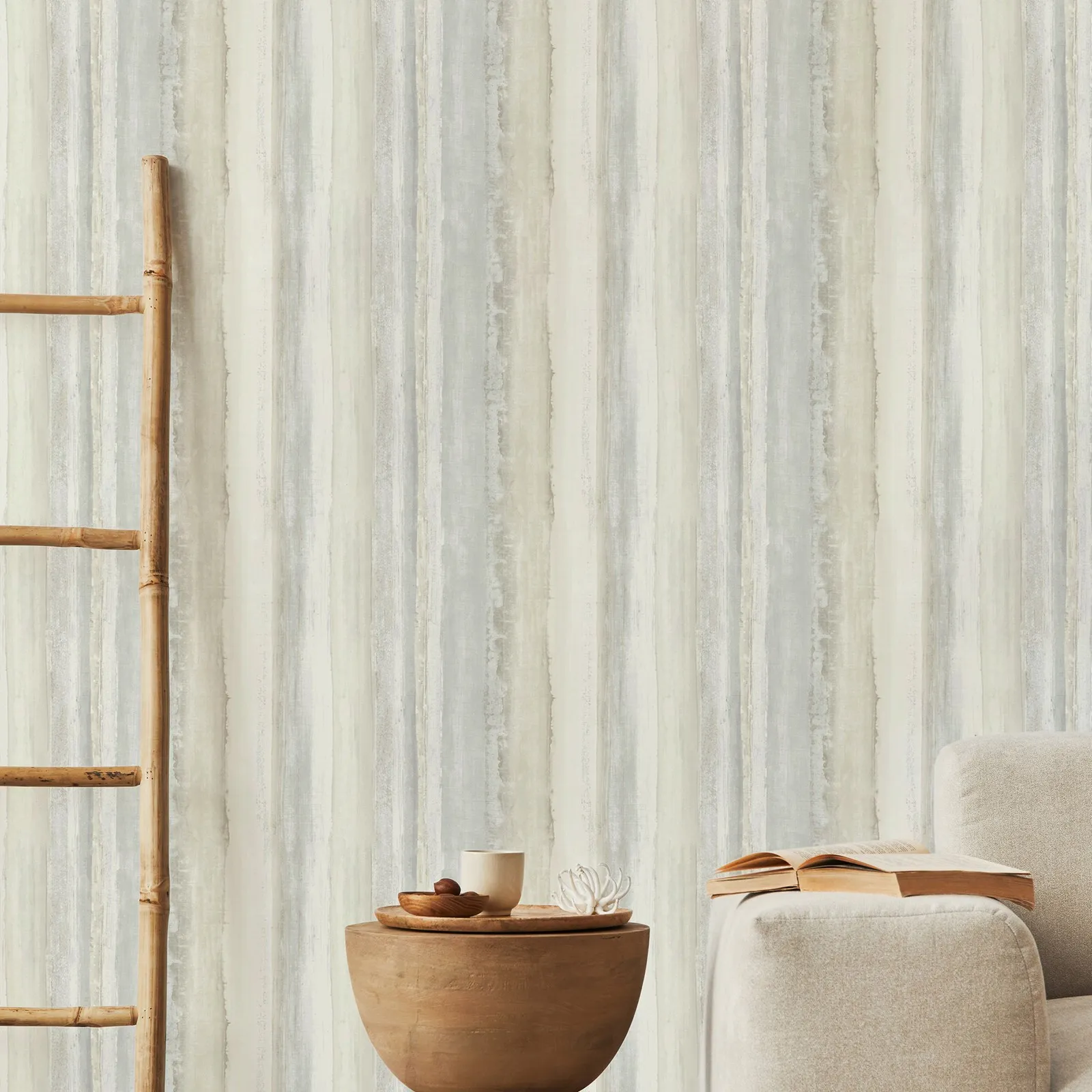 Watercolor Stripe Pattern Wallpaper For The Kitchen, Modern Desgin Self-adhesive Wall Mural For Home Decor,Or Tradition Un-paste