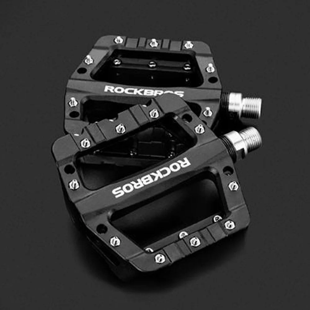 ROCKBROS Cycling MTB Bike Bicycle Pedals Ultralight Seal Bearings Nylon Molybdenum Pedals Durable Widen Area Bike Bicycle Part