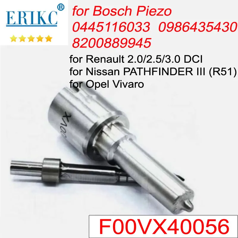 F00VX40056 Common Rail Tip 0445116033 Fuel Injector Nozzle FOOVX40056 For Bosch Piezo Renault Nissan Opel 0986435430 8200889945