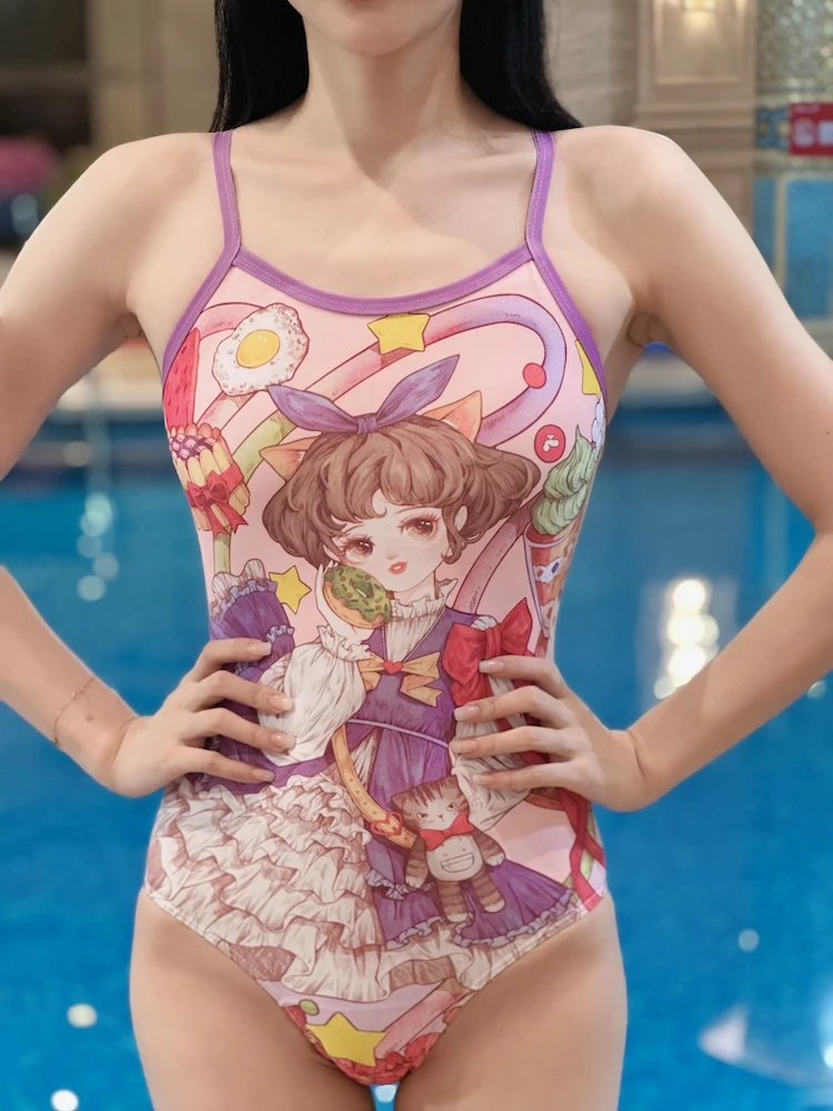cetitive-triangular-one-piece-swimsuit-for-women-cute-cartoon-girl-design-training-and-cetition-swimming-suit-by-le-pos
