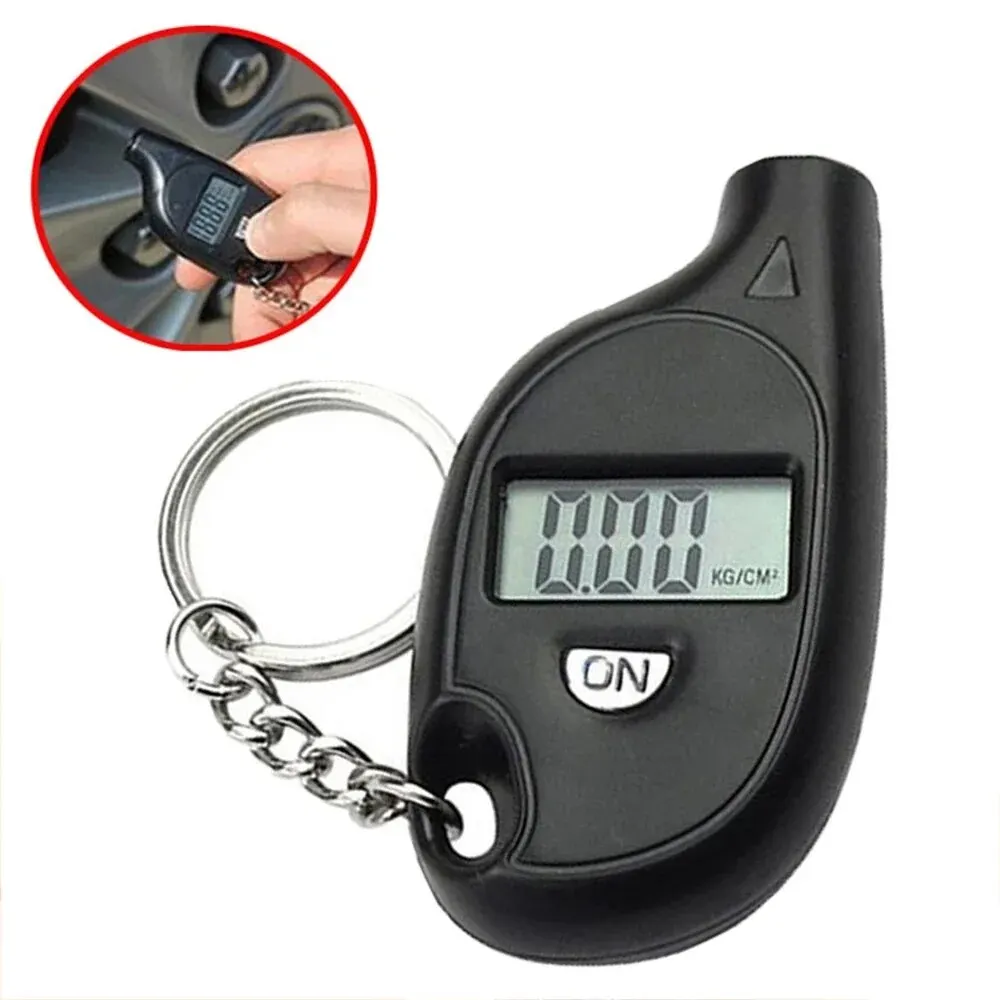 Mini Keychain Style Tire Gauge Digital LCD Display 2-150 PSI Car Tyre Air Pressure Tester Meter For Car Auto Motorcycle Tool