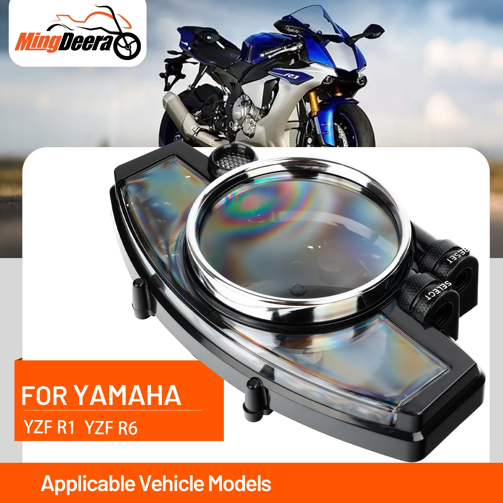 

Motorcycle Speedometer Instrument For Yamaha YZF R1 2004-2006 YZF R6 2006-2014 Speedometer Tachometer Gauge Case Cover