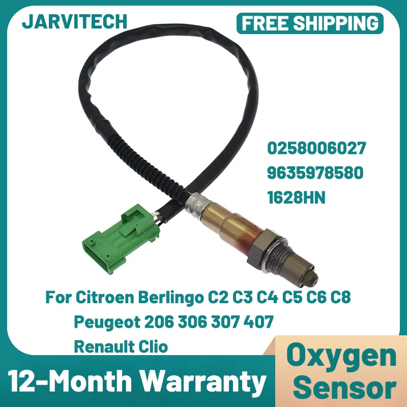 

Oxygen Sensor 0258006027 For Citroen Berlingo C2 C3 C4 C5 C6 C8 Peugeot 206 306 307 407 Renault Clio 9635978580 1628HN