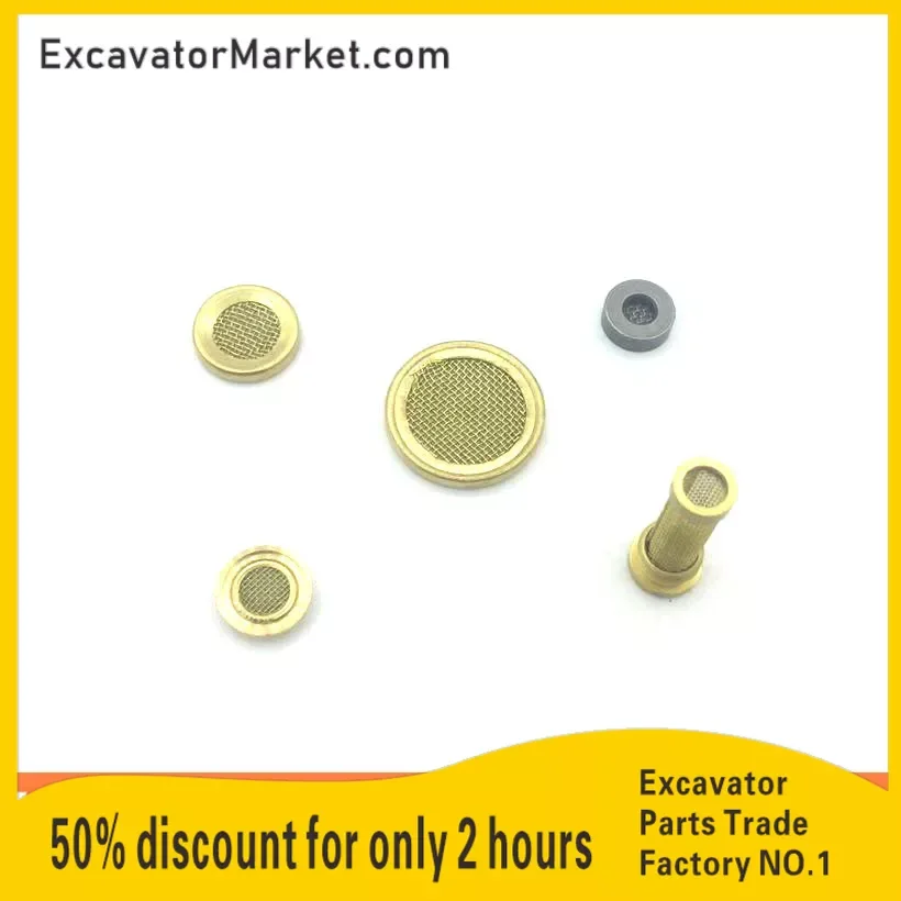 excavator accessories  For KOMATSU PC 200 360-5 6 7 Self Pressure Reducing Valve Hydraulic Pump Hand Oil Pump Filter Full Set