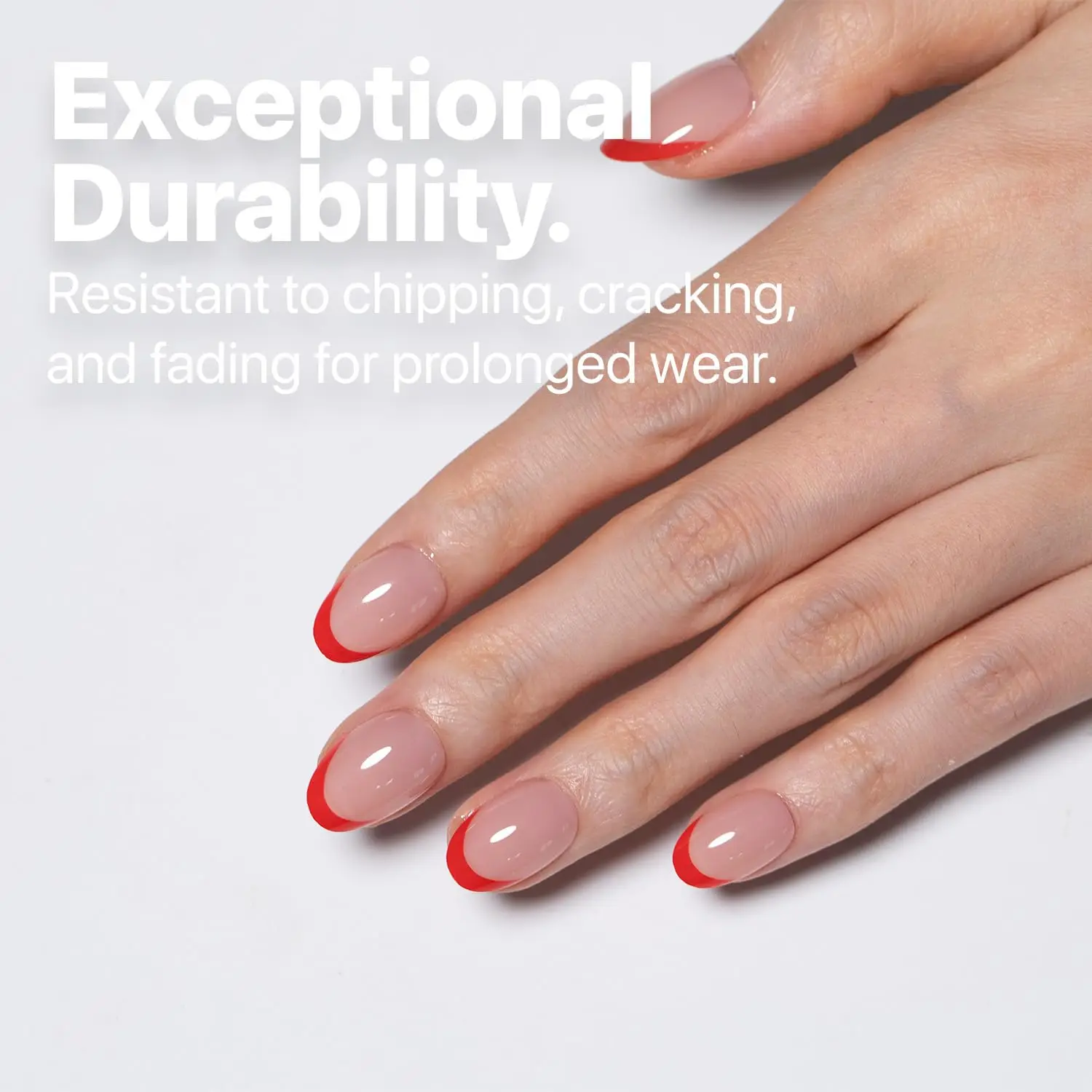 Ongles à pression rouge français – Forme d'amande, légers et confortables pour un usage toute la journée