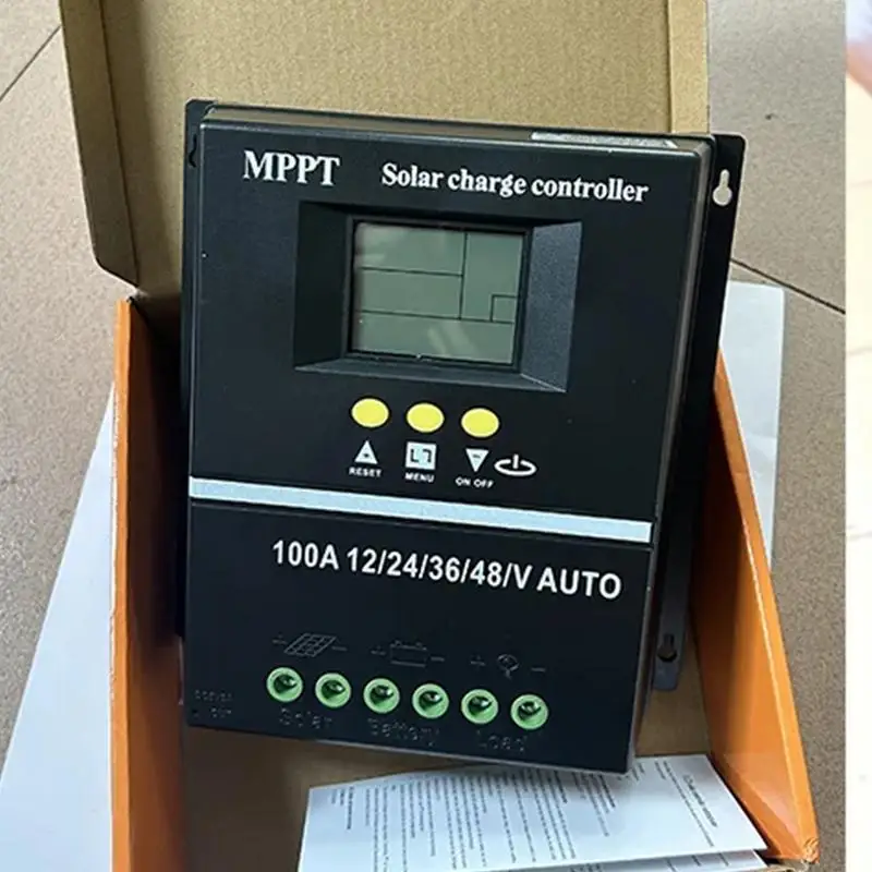 MPPT Solar Regulator 2-USB-Port Solar Energy Controller with Seven Modes Energy Conversion Aid Solar Panel for Solar System