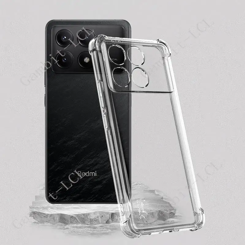 Anti-Falling Case For Xiaomi Redmi K70 Pro K70Pro Poco F6 Pro 5G Soft Silicone TPU Original Shockproof Back Cover ON Poco F6 Pro