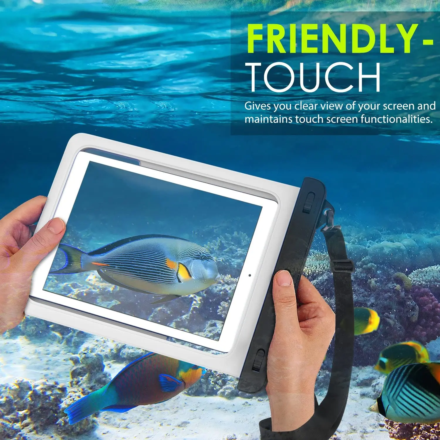 MoKo Waterproof Tablet Case for iPad Mini 6, iPad 9.7 6/5/4/3/2, iPad Pro 9.7, iPad Air 5 10.9/3/2Tablet Pouch Dry Bag