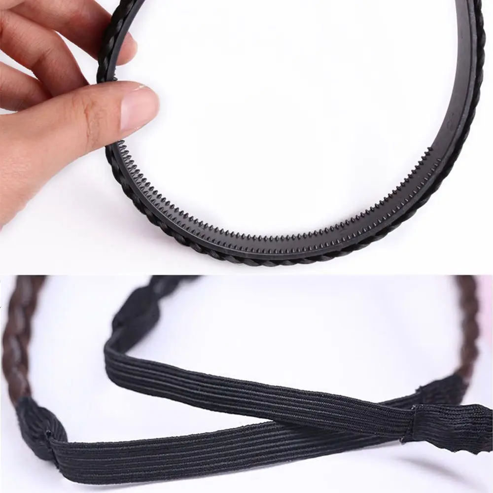 

Винтажный свадебный головной убор: ободок для волос, аксессуары для волос, женский синтетический парик-ободок, плетеная повязка на голову