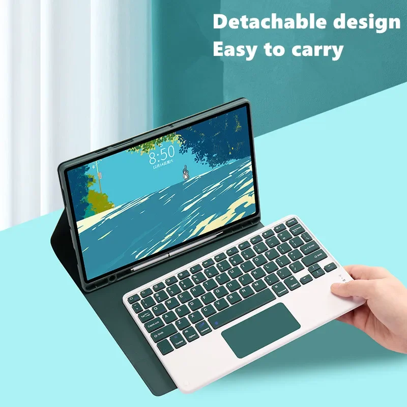 For Samsung Tab S8/S7 11 inch Keyboard Case Mouse Bluetooth Wireless Spanish Portuguese Korean Keyboard Tablet Magnetic Funda