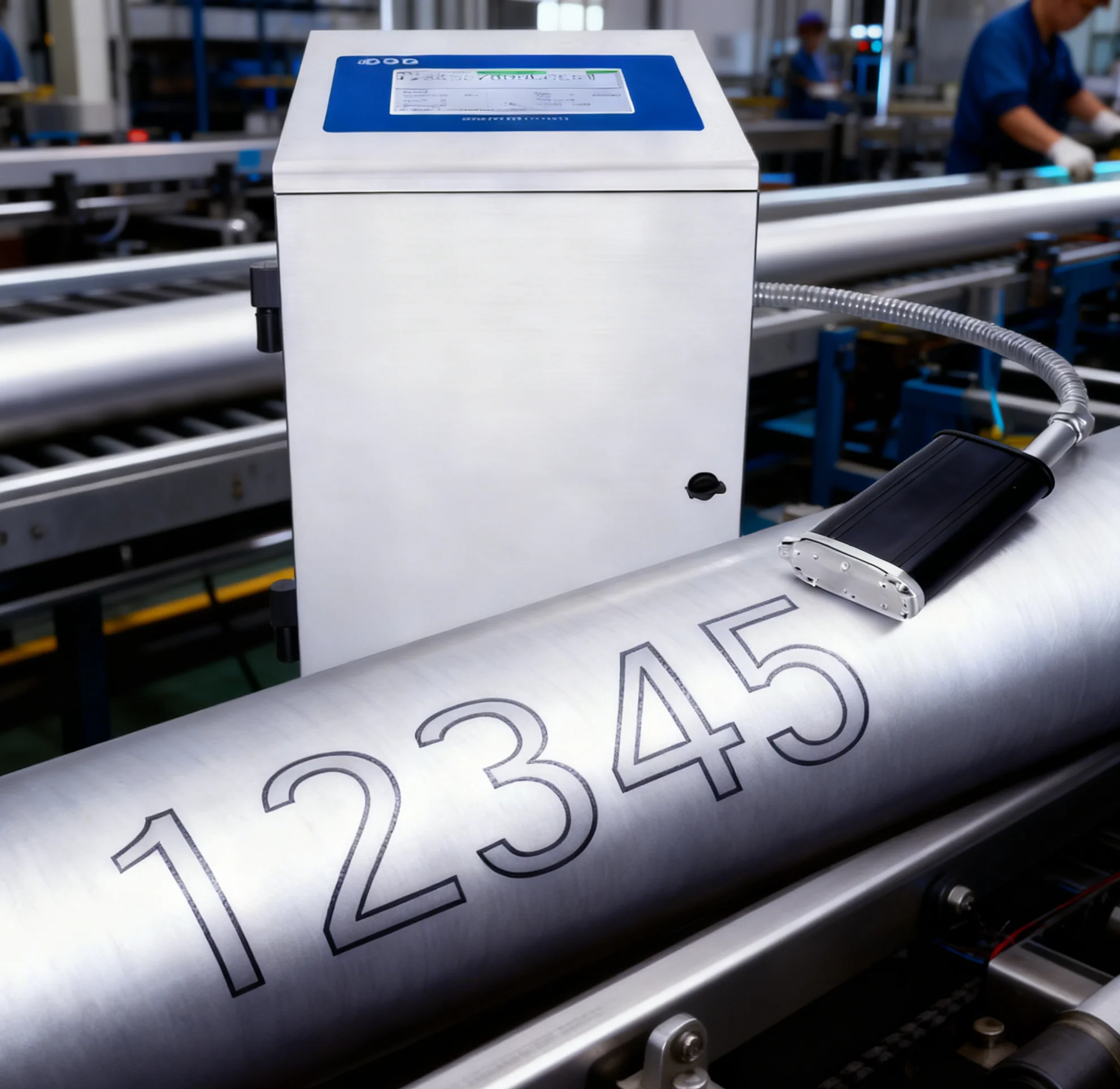 DOCOD D100 Series Industrial Inkjet Printer Large Character OEM/ODM Barcode Date Printing Machine for Cable PVC Pipe Carton Bag