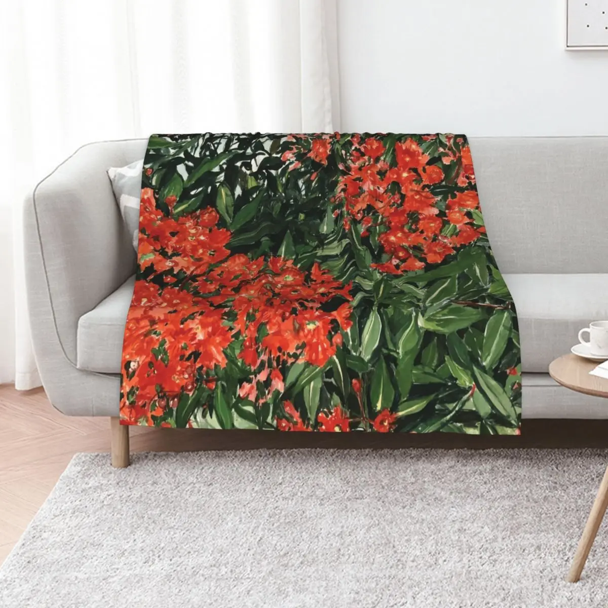 

Red Flowering Gum Throw Blanket Travel Bed Fashionable blankets ands Designers Blankets