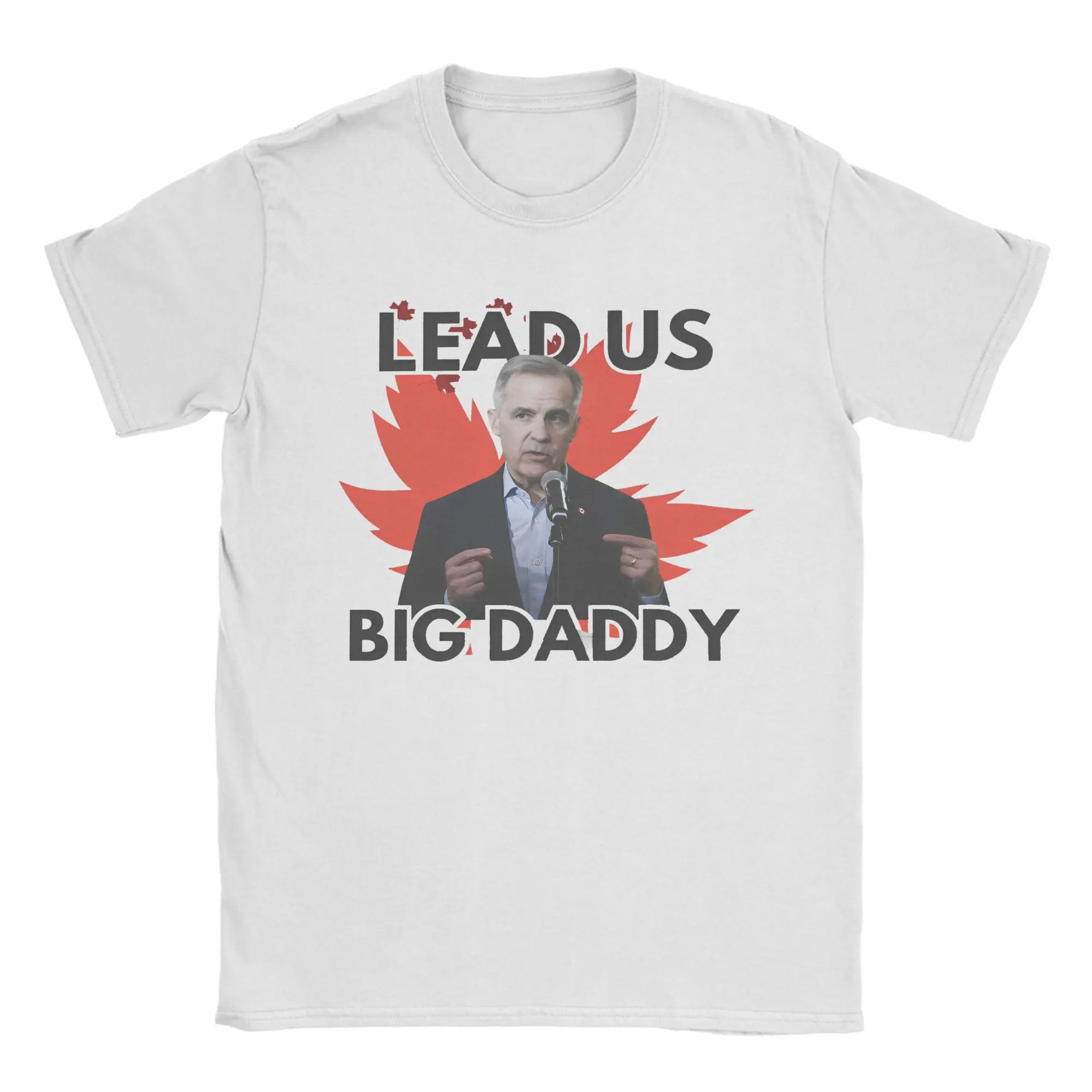 Men's T-Shirt Mark Carney Lead Us Big Daddy Creative Pure Cotton Tee Elbows Up Voted T Shirts Round Collar merchandise 4XL 5XL