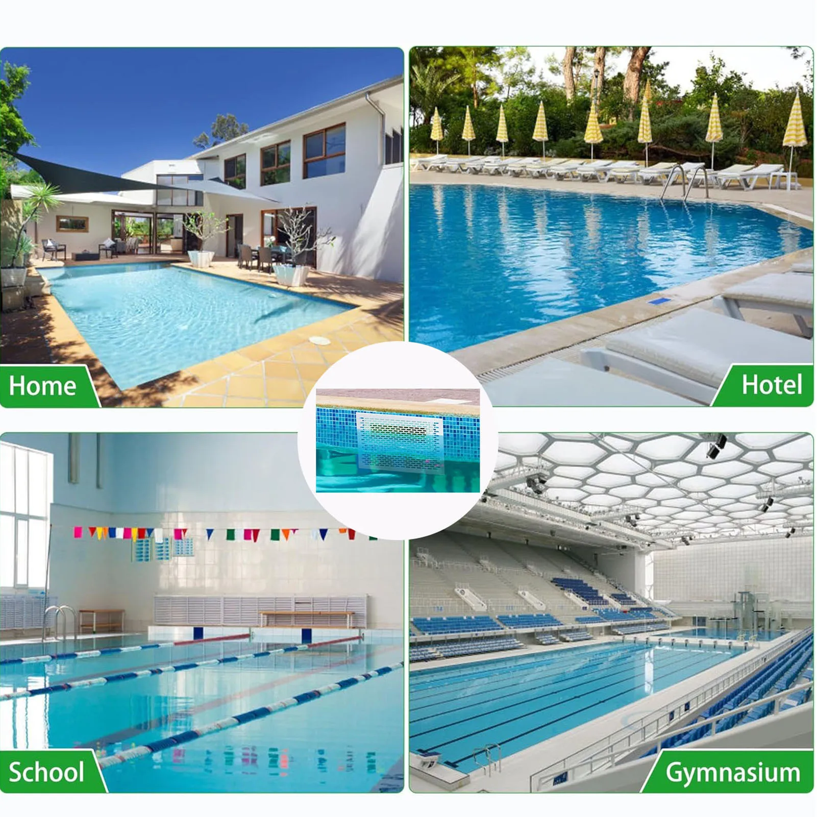 طقم حماية مقشدة، نظام شبكي لالتقاط أوراق حمام السباحة، واقي يمنع انسداد الحطام، سهل التجميع باللون الأبيض #5