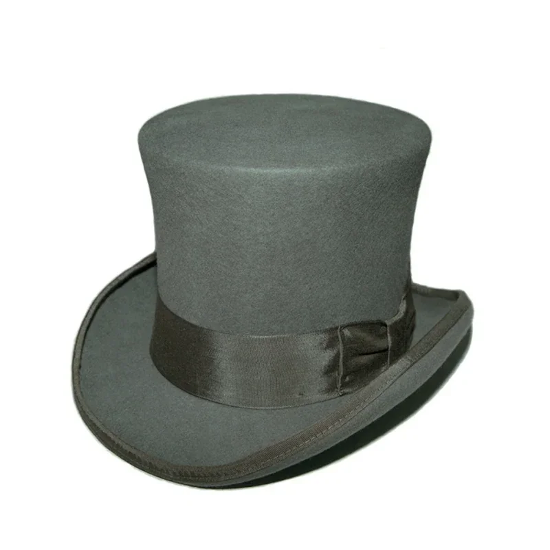 18cm de altura chapéu vitoriano formal fedora cilindro topper chaminé pote chapéu fogão tubo chapéu palco trajes mágicos steampunk louco