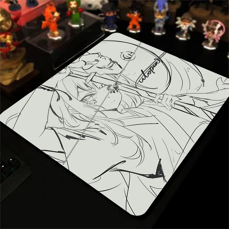 

E-Sports Line Anime Girl Mouse Pad Balance Gaming Mousepad Ultrafine Surface Mouse Mat Gamer Laptop Desk Mat Rubber Keyboard Pad