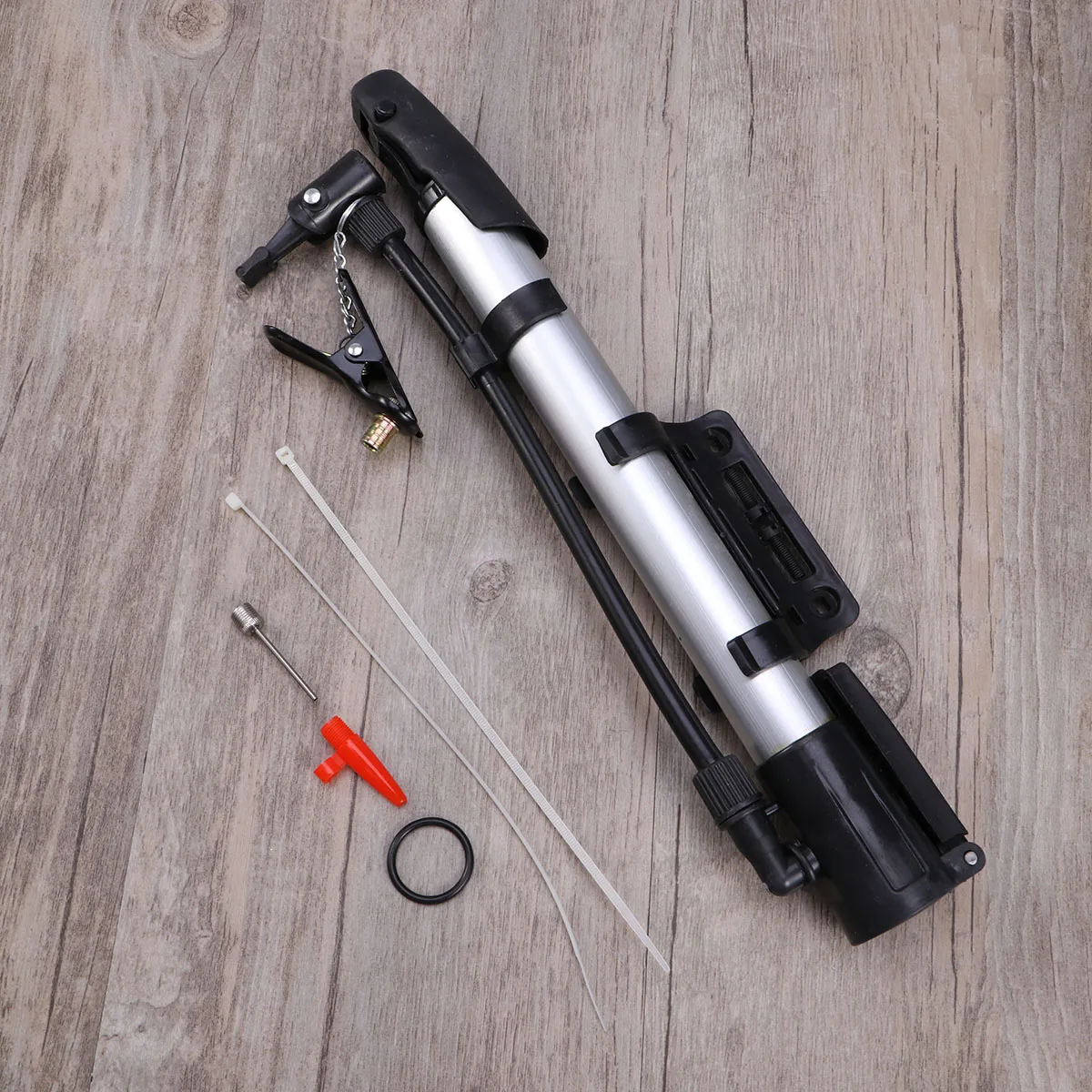 

Portable Bike Pump Light Weight Multi-Functional Valves Easy Inflation For Bicycle Vehicle Balloon Balls Inflatable Lockable