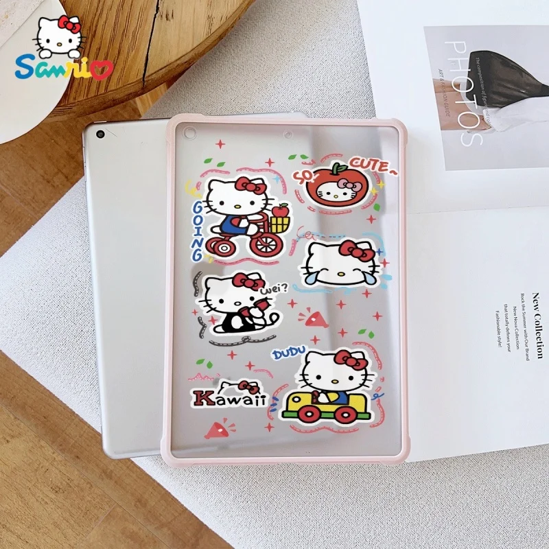 

Sanrio Hello Kittypattern Pink iPad Transparent Drop Case, suitable for iPad Pro 2022/2024, iPad Air 3/5, iPad Mini 6, iPad 6/10