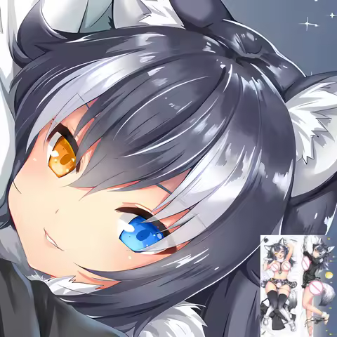 DIY Personalized Grey Wolf Anime Dakimakura Pillowcase Home Bedding Double-sided Print Hugging Body Pillow Cover Case