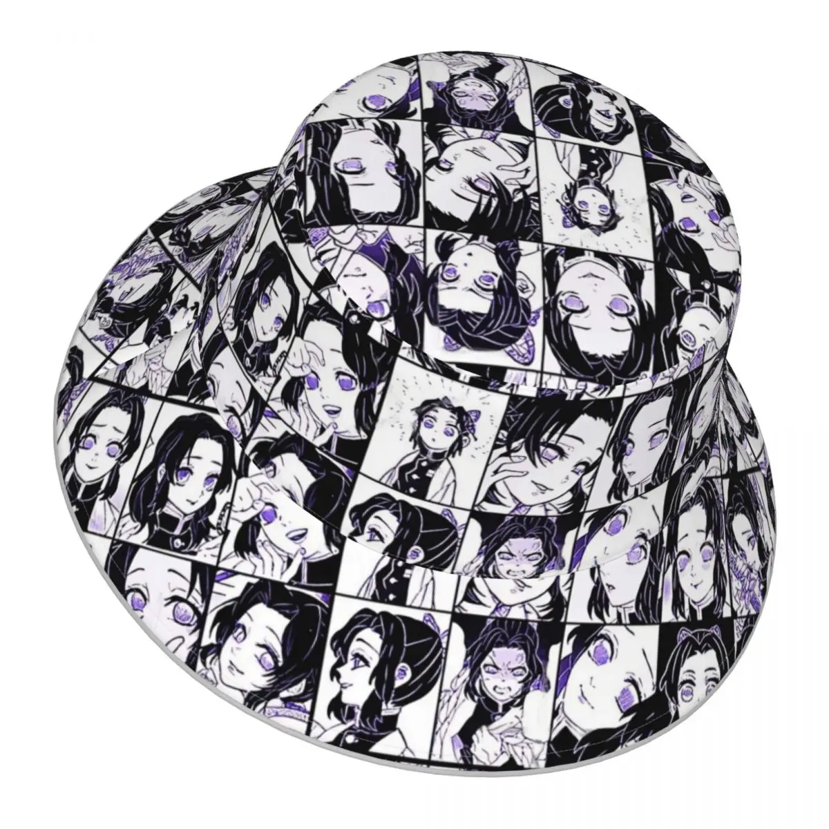 

Kimetsu No Yaiba,Shinobu Manga Collage reflective Bucket Hat Men Women Bucket Hat Outdoor Sunscreen Beach Hat Fishing Cap