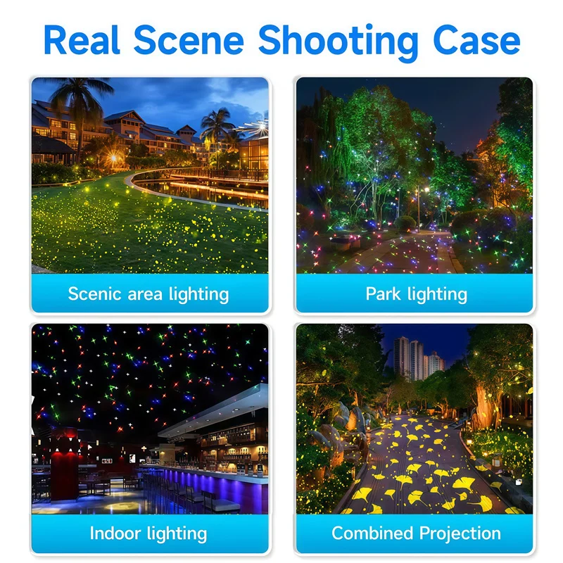حديقة في الهواء الطلق اليراع مصباح ديناميكي مقاوم للماء كامل اللون الملونة بارك المناظر الطبيعية الخلابة منطقة الإضاءة كامل السماء ستار مصباح عرض ليزر