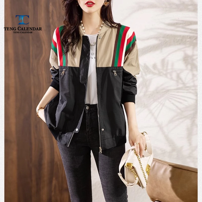 대형 짧은 재킷, 인기 있는 유럽 스타일 200파운드 카디건 야구 재킷, 여성 2025 봄 새로운 스타일