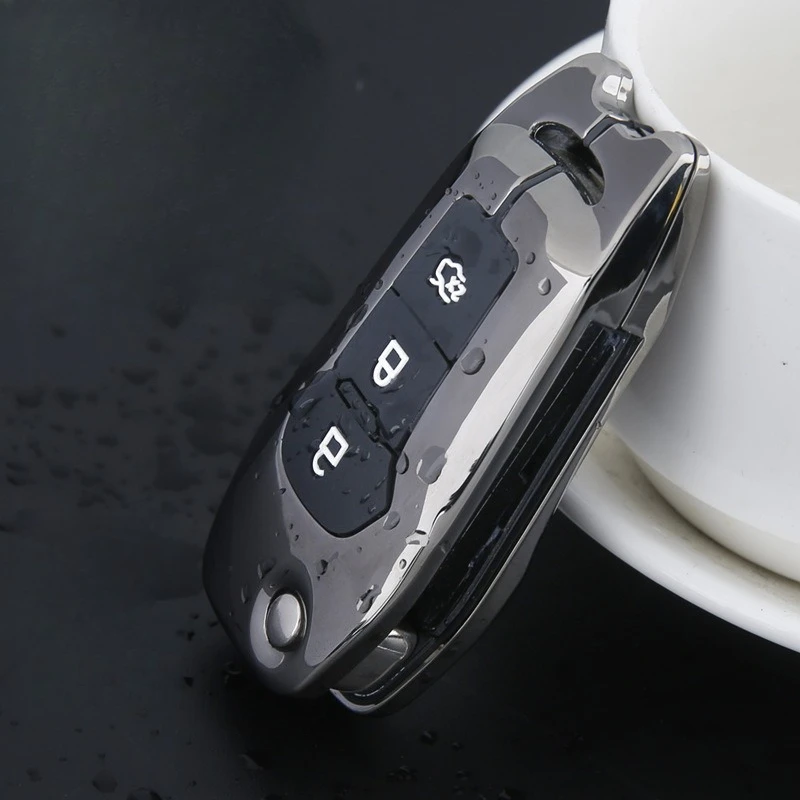 Premium Zinc Alloy Key Cover Case for Ford Focus / Escort / Mondeo / Edge / Everest (2020-2024) - Protective Key Fob Shell