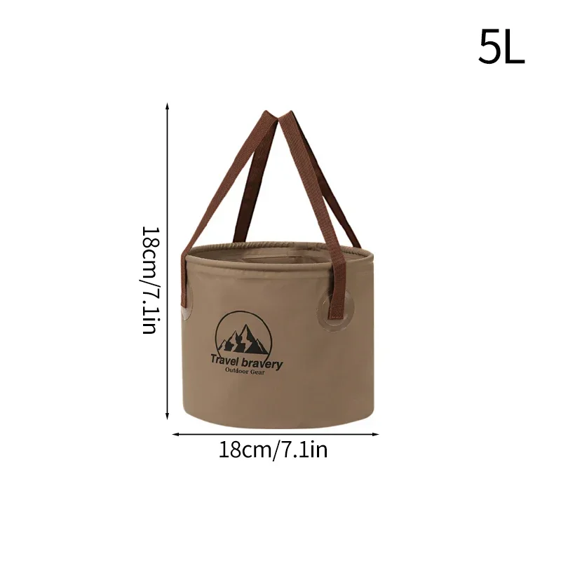 10L Camping Bucket Foldable Water Storage Bucket Portable Folding Water Sink Basin Container with Handle Outdoor Supplies