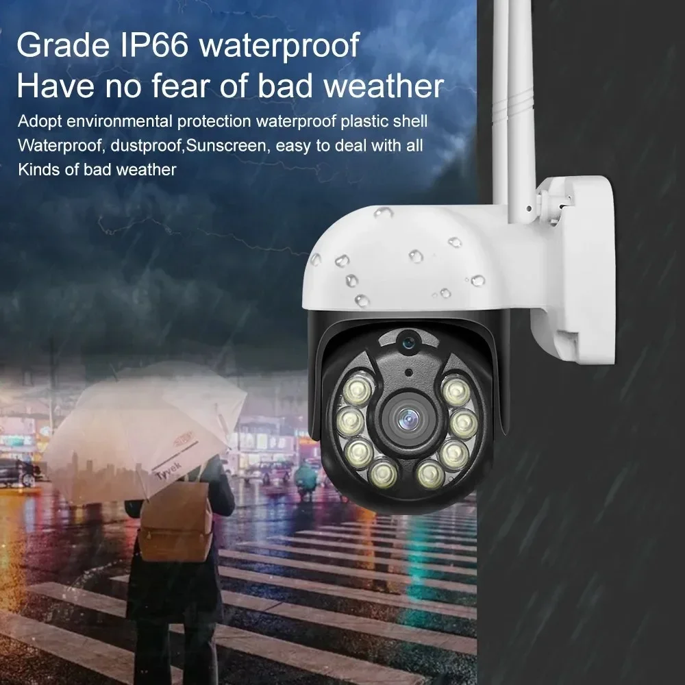 Smart Home Tuya Conveniente 360 Gradi Wifi Ptz 8ch Dvr Nvr Kit Sistema di Sorveglianza Cctv Sistema di Telecamere di Sicurezza Wireless Esterna