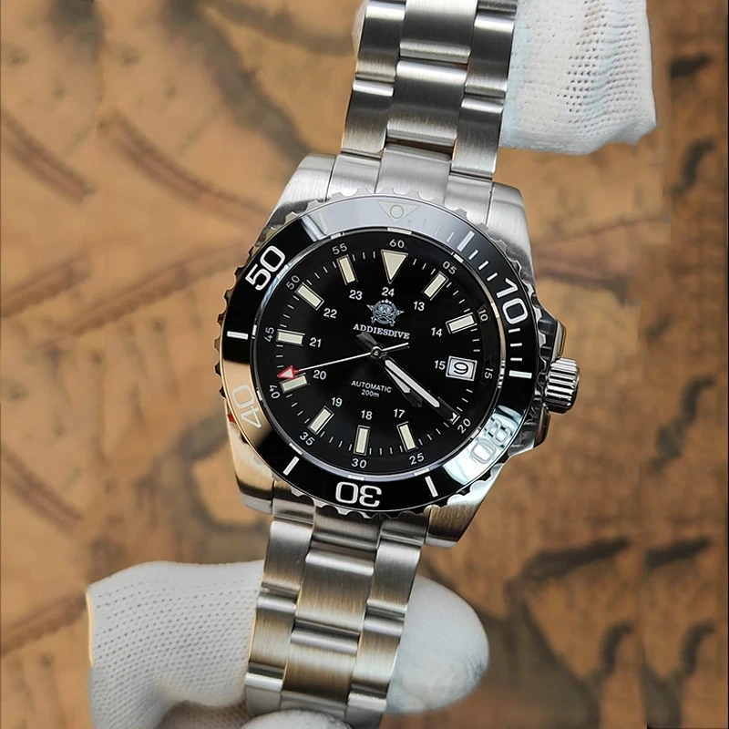 

ADDIESDIVE AD2086 Mechanical Watches Sapphire Glass BGW9/C3 Luminous 200m Waterproof Diver Watch NH35 Business Relogio Masculino