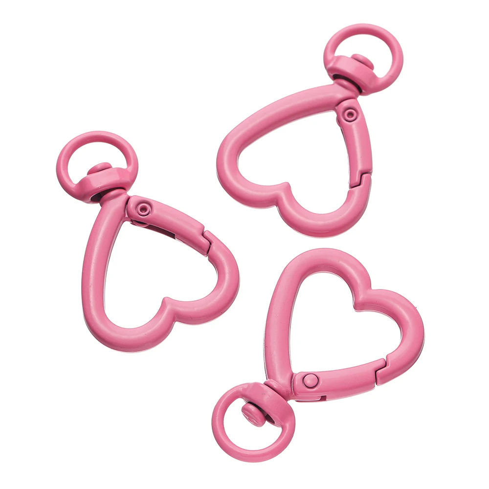 5pcs Metal Heart Lobster Claw Clasps