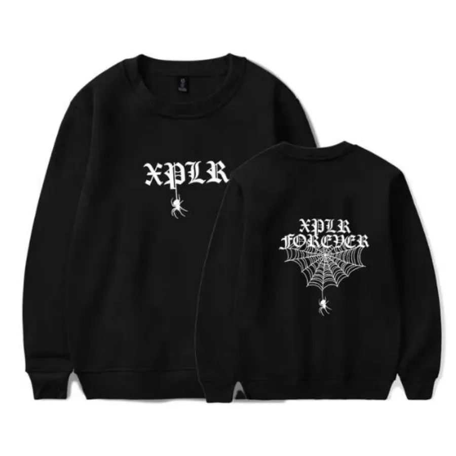 سترة كبيرة الحجم من XPLR Merch Sam and Colby للرجال والنساء ، سترة بأكمام طويلة ورقبة دائرية ، بدلة رياضية غير رسمية ، ملابس Y2K